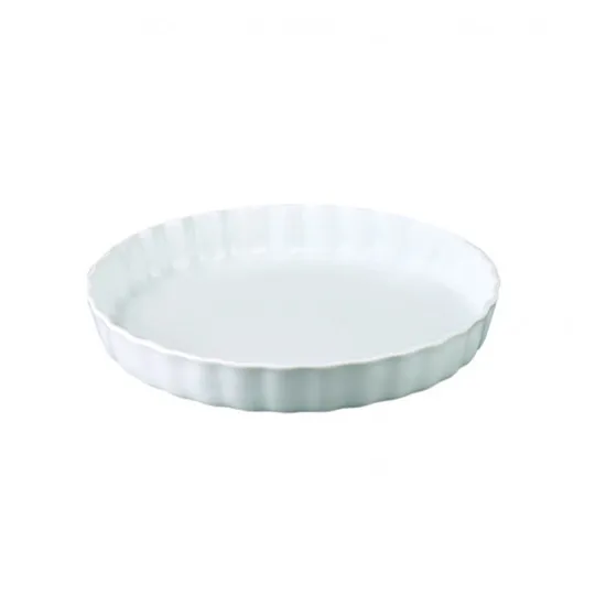 Moule à tarte 30cm blanc APILCO en porcelaine
