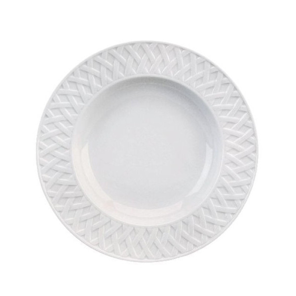 6 assiettes Louisiane Deshoulières en porcelaine - 5 diamètres
