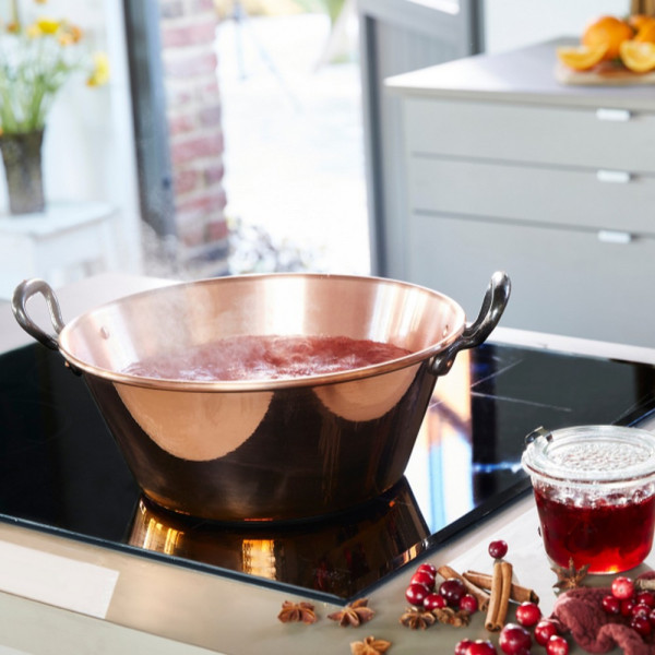 Bassine à confiture en cuivre Baumalu pour induction - 26cm