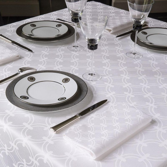 4 serviettes de table Le Jacquard Français Anneaux