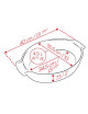 Plat à four ovale 40cm Appolia Peugeot - 3 coloris