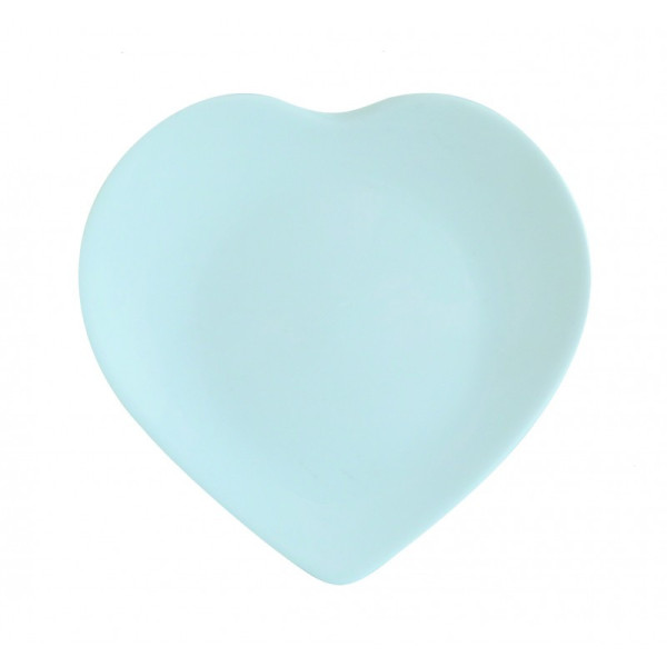 6 assiettes à dessert Deshoulières coeur Mazarin blanches