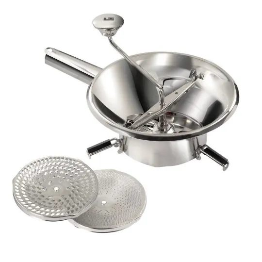 Moulin à légumes Louis Tellier professionnel en inox  - 3 grilles