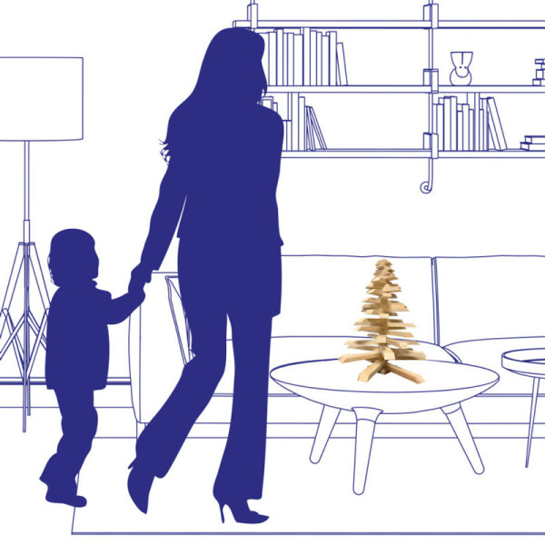 Petit sapin de Noël en bois Mon Sapin Woody - 2 tailles