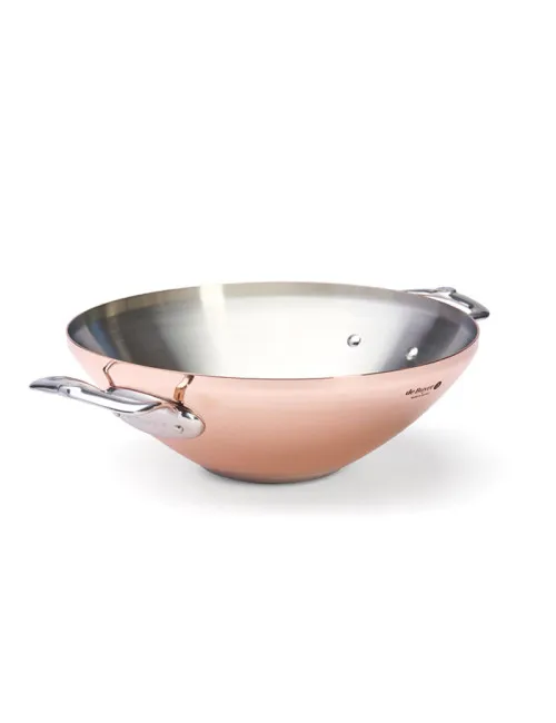 DE BUYER Wok Prima Matera en cuivre et inox 32cm