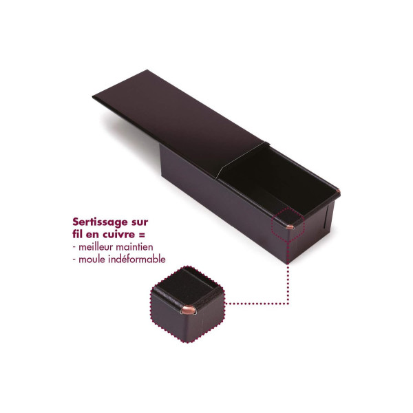 Moule à pain de mie GOBEL antiadhérent 25cm avec couvercle-