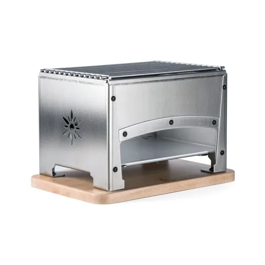 Braséro en inox Bron Coucke Louis Tellier BBQ de table
