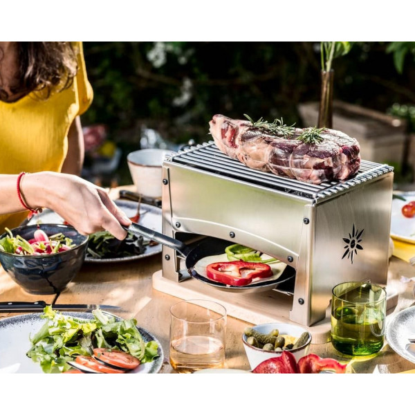 Braséro en inox Bron Coucke Louis Tellier BBQ de table