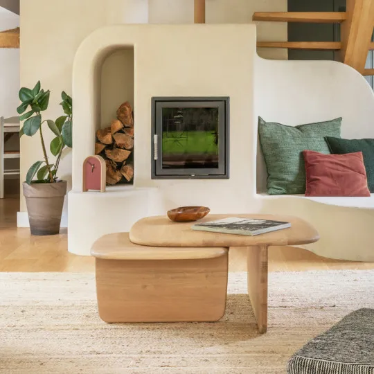 Table basse Drugeot Manufacture Toi et moi chêne massif