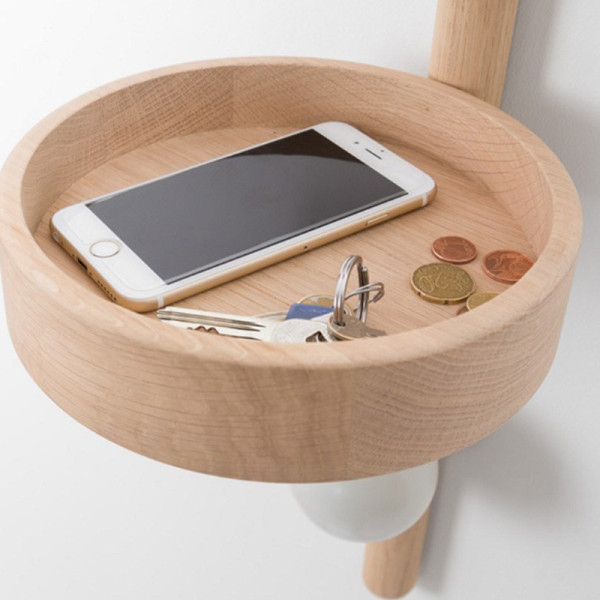 Valet étagère DRUGEOT MANUFACTURE Satellite en chêne massif - 14 coloris