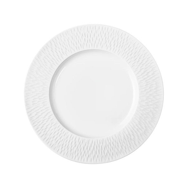 6 assiettes Boréale Satin Blanc Degrenne - 6 tailles