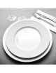 6 assiettes Boréale Satin Blanc Degrenne - 6 tailles