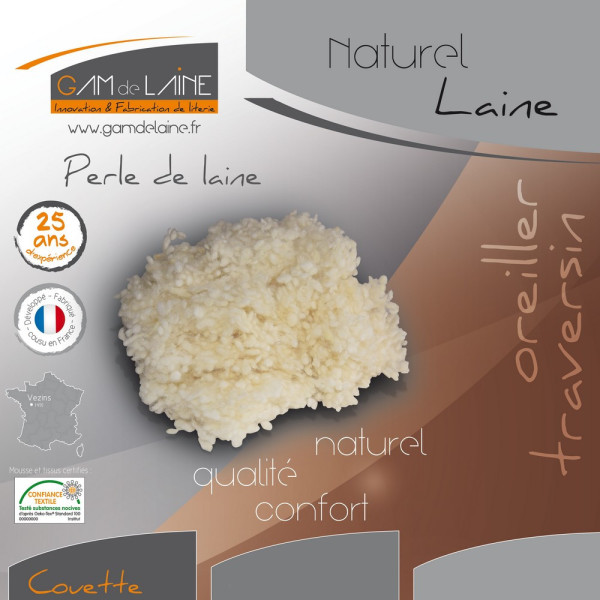 Couette Gam de Laine en laine vierge Bio 500g