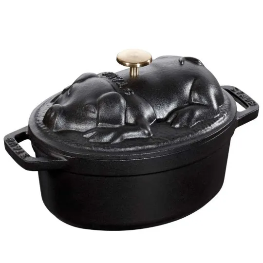 Cocotte en fonte STAUB cochonnet 17cm - 2 coloris