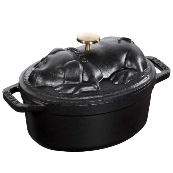 Cocotte cochonnet STAUB 17cm en fonte - 2 coloris