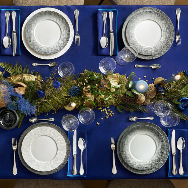 6 assiettes L Fragments Noir Degrenne - 4 tailles