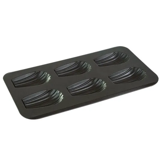 Plaque à 6 madeleines gourmandes Gobel antiadhérent 39,5x20cm