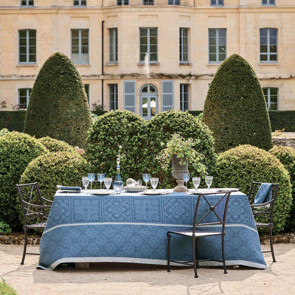 4 serviettes de table Harmonie bleu Garnier Thiebaut