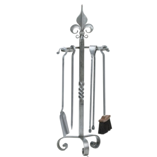 Serviteur de cheminée Reignoux fleur de lys h.80cm