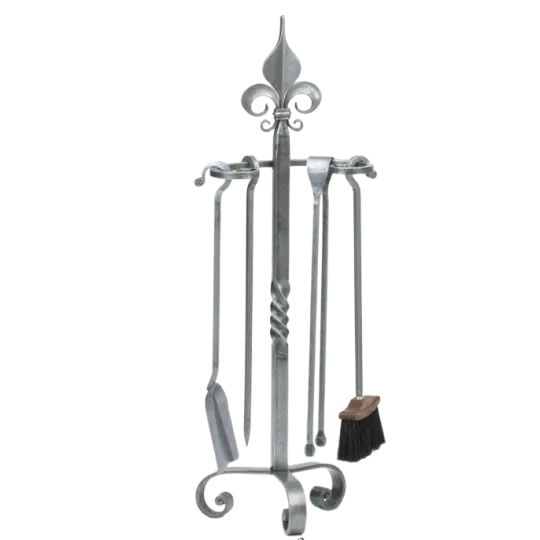 Serviteur de cheminée Reignoux fleur de lys h.80cm