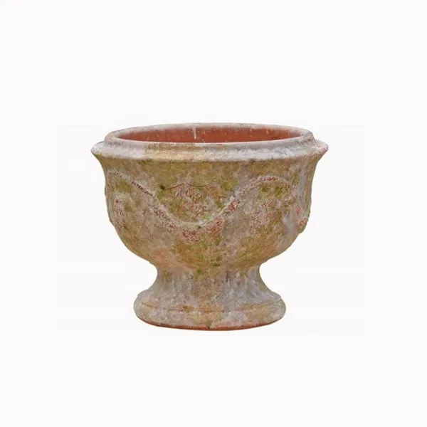 Coupe d'Anduze TERRE FIGUIERE poterie vieillie patine H.48cm