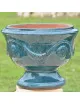 Coupe d'Anduze TERRE FIGUIERE poterie bleu H.48cm
