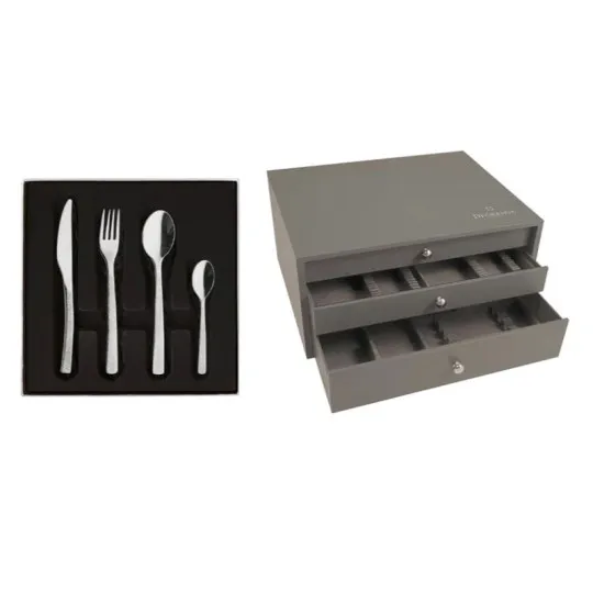Ecrin 124 couverts Astrée Ciselé Miroir DEGRENNE
