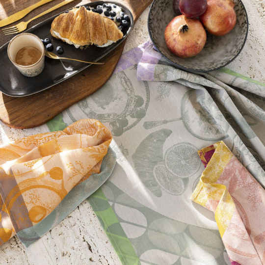 Torchon LE JACQUARD FRANCAIS Brunch Gourmand en coton - 3 coloris