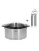 Set batterie de 4 casseroles Cristel Strate + 2 poignées Zénith amovible
