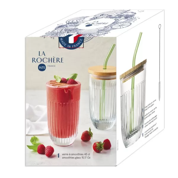 LA ROCHERE Verre à smoothie avec paille Ouessant