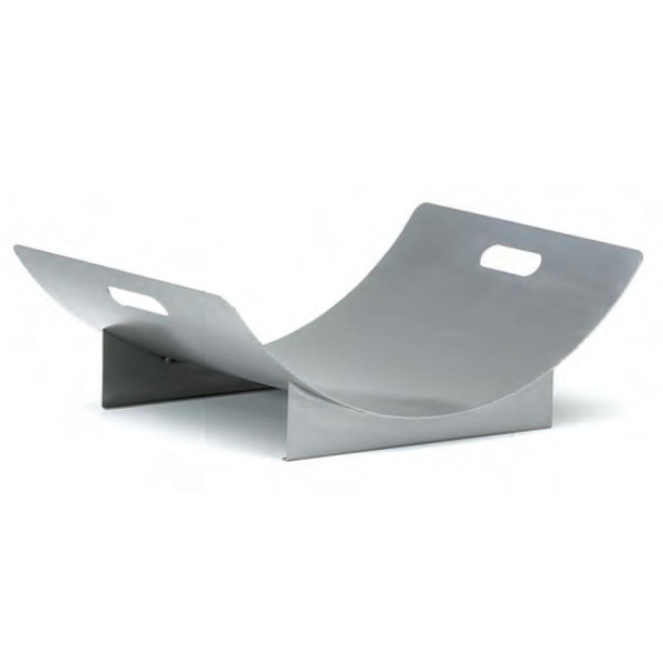 Porte bûches REIGNOUX en acier brossé