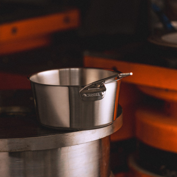 Casserole CRISTEL 1826 en inox brossé - 3 tailles