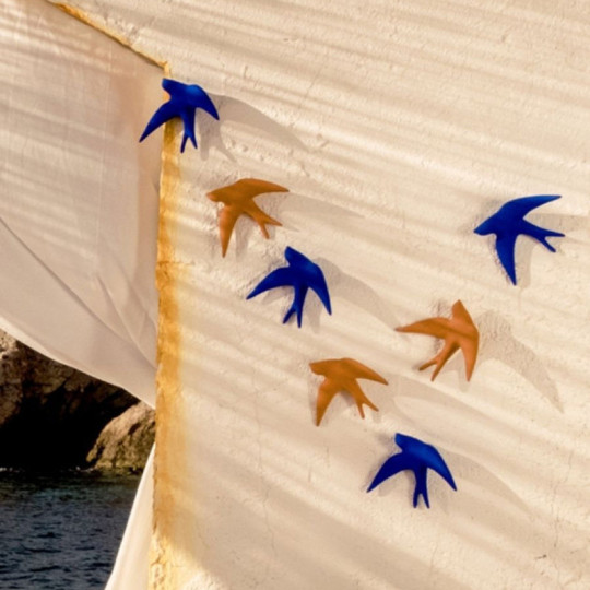 Hirondelle Volage Monochromic décoration murale - 5 coloris