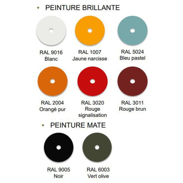 Chaise ajustable NICOLLE métal usage intérieur - 8 coloris