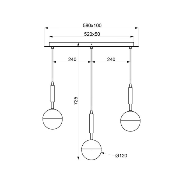 Suspension lustre Aluminor Tamara S
