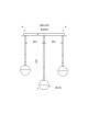 Suspension lustre Aluminor Tamara S