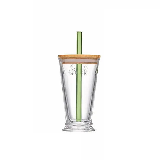 Verre à bubble tea avec paille LA ROCHERE set Abeille