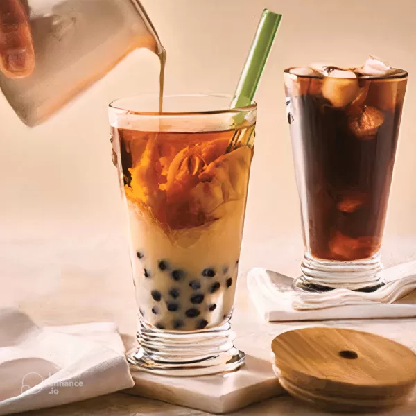 Verre à bubble tea avec paille LA ROCHERE set Abeille