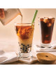 Verre à bubble tea avec paille La Rochère set Abeille