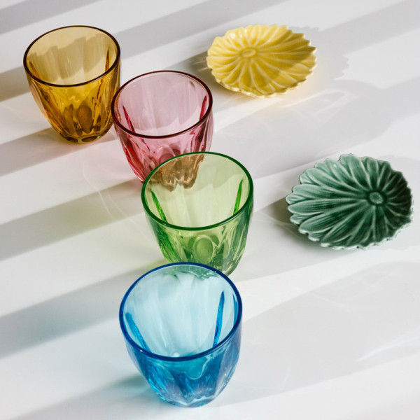 Set de 4 verres à eau Lily La Rochère gobelets colorés