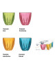 Set de 4 verres à eau Lily La Rochère gobelets colorés
