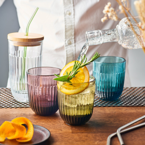 Set de 4 verres à eau Ouessant La Rochère gobelets colorés