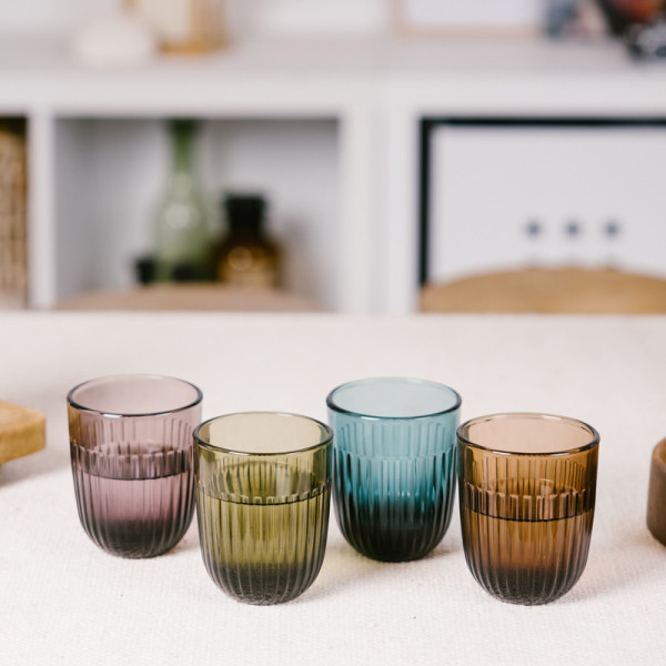 Set de 4 verres à eau Ouessant La Rochère gobelets colorés