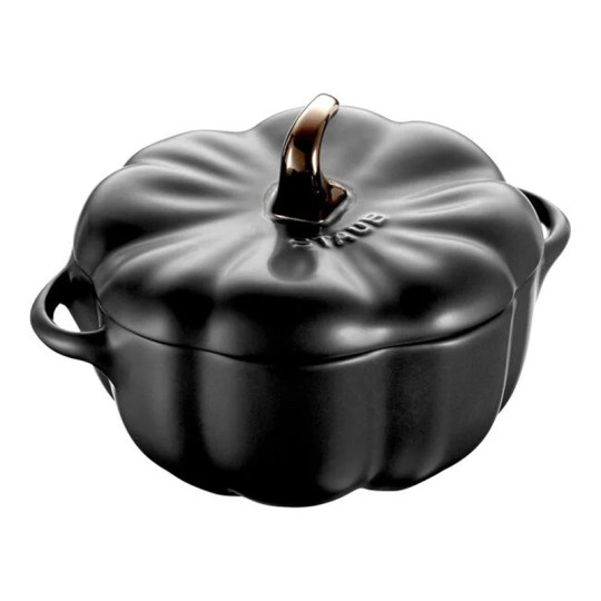 Mini cocotte Staub céramique Citrouille noire - 2 tailles