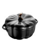 Mini cocotte Staub céramique Citrouille noire - 2 tailles