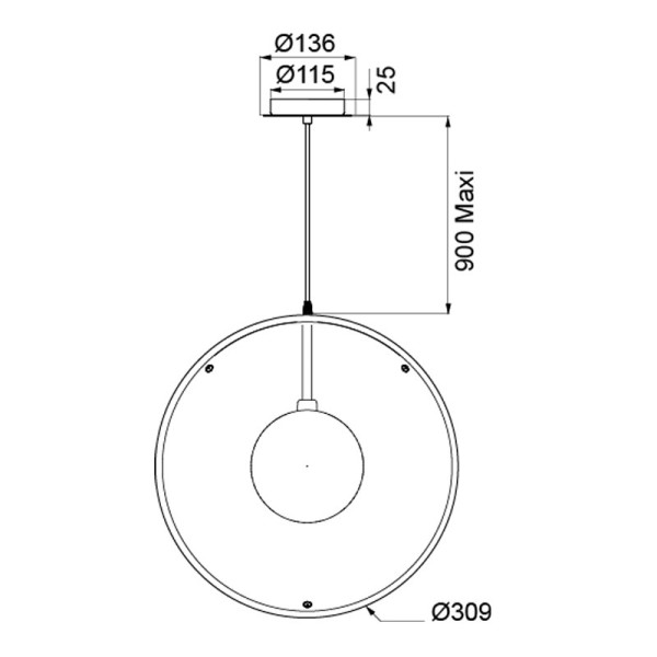 Suspension Aluminor lustre Cybelle S