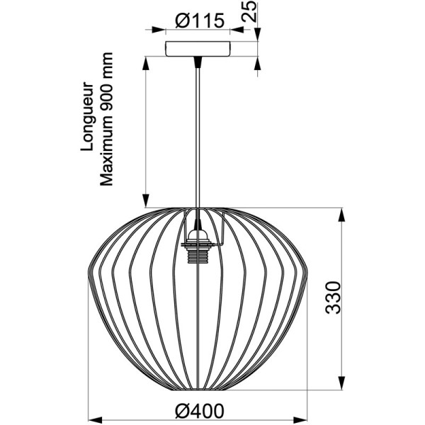Suspension Aluminor lustre Beloune S - 3 modèles