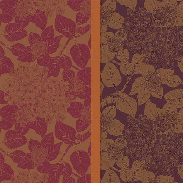 4 serviettes de table Hortensias Garnier Thiebaut - 2 coloris