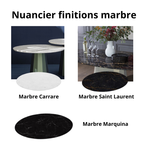 Table lounge MATIERE GRISE Ankara marbre - 39 coloris