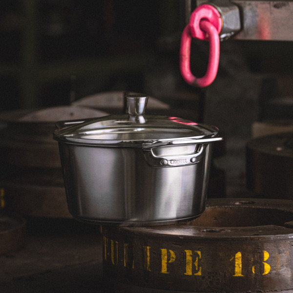 Faitout CRISTEL 1826 inox couvercle verre - 4 tailles